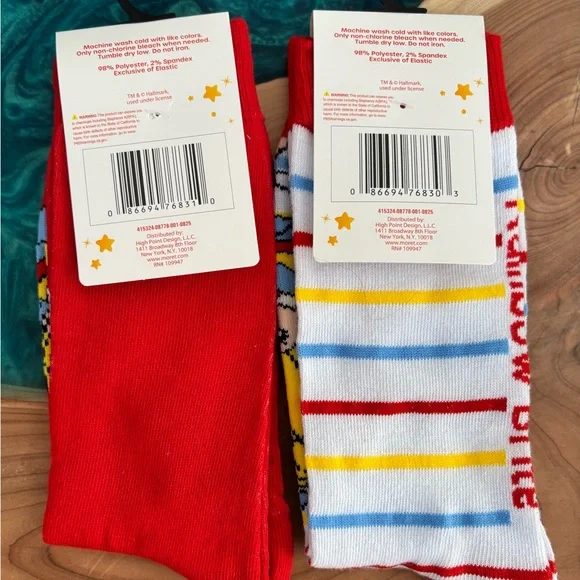 Rainbow Brite Socks - Red and Multicolor - Picture 3 of 3